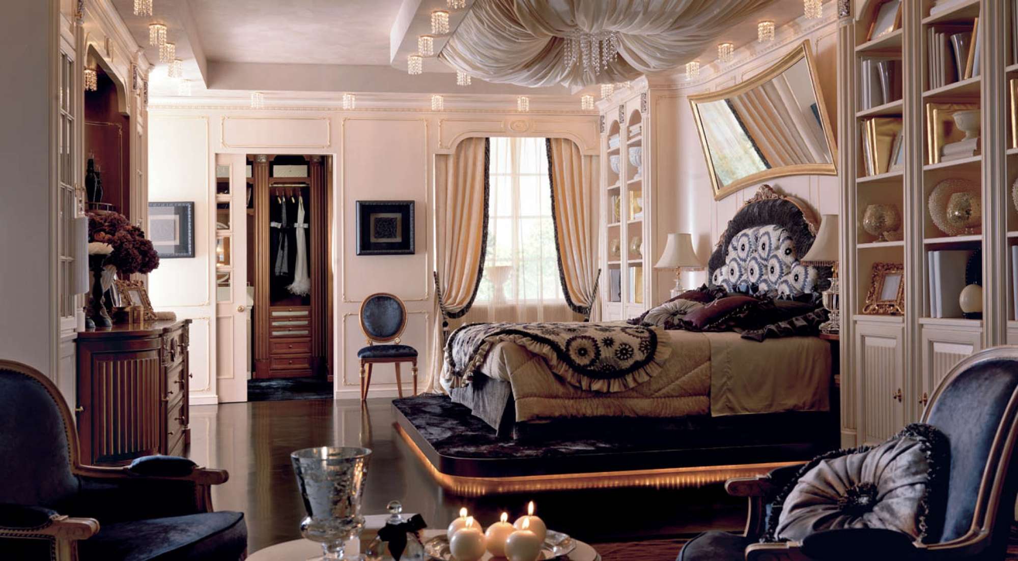 Camera da letto su misura di lusso classica, design Martini Verona