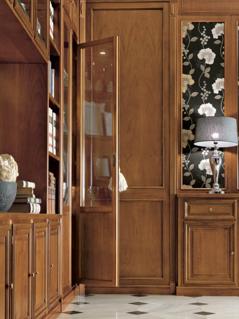 Area Living in legno su misura di lusso, design Martini Verona