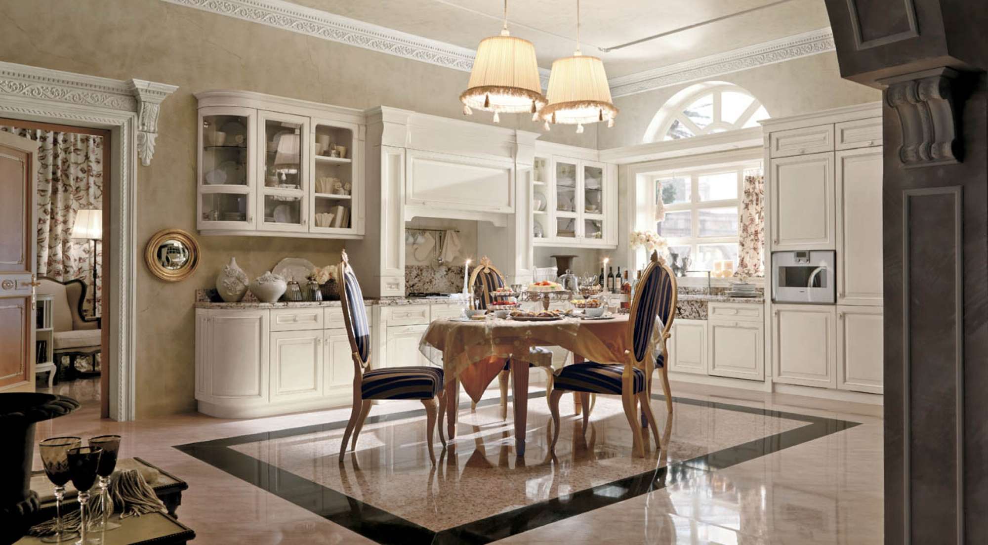 Cucina su misura laccata bianca, design Martini Verona