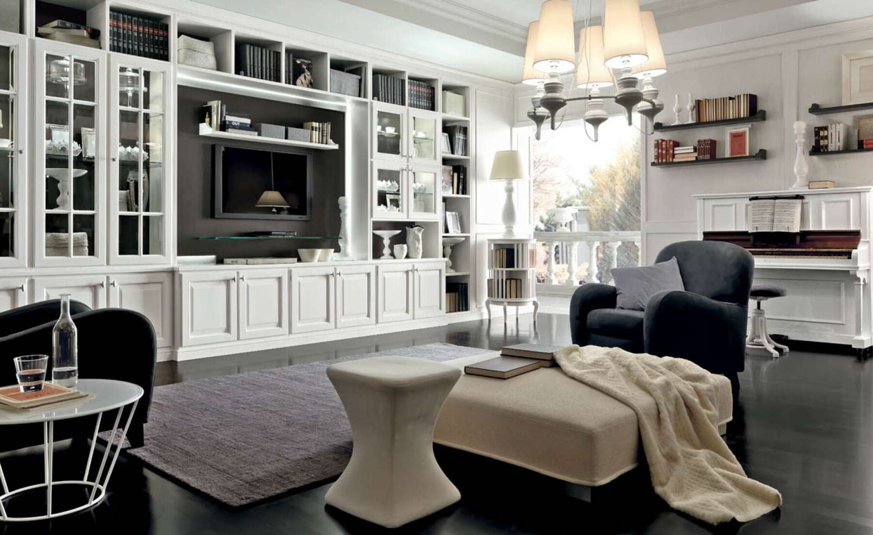 Mobili per zona giorno classico di lusso su misura, design Martini Verona